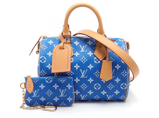 *旅行にも日常にも*【LOUIS VUITTON】Sac Nil プレゼント好適品 Louis Vuitton Speedy bandoulière 25 Blue Cloth ref.1601171