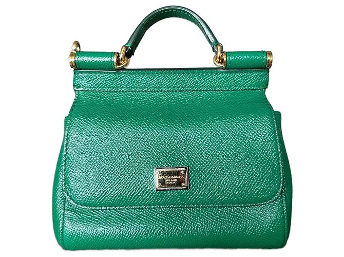 Bolsa Dolce & Gabbana Sicily Bag Mini Verde Couro