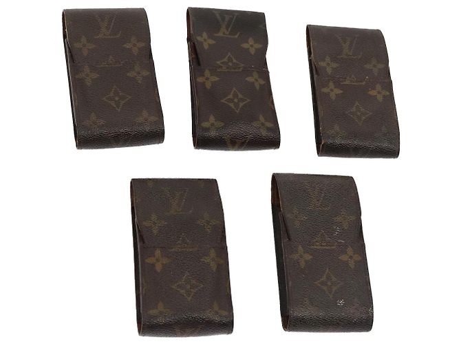 LOUIS VUITTON Monogram Etui Cigarette Cigarette Case 4Set LV Auth 85752