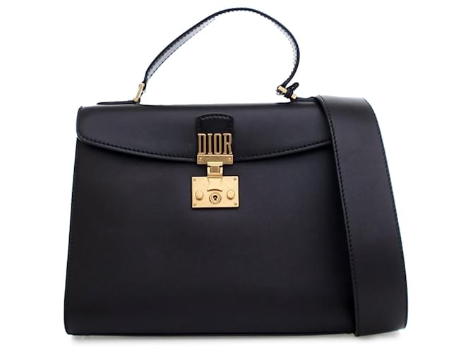 Black Dior DiorAddict Top Handle Bag Satchel Leather ref.1602727 Joli Closet