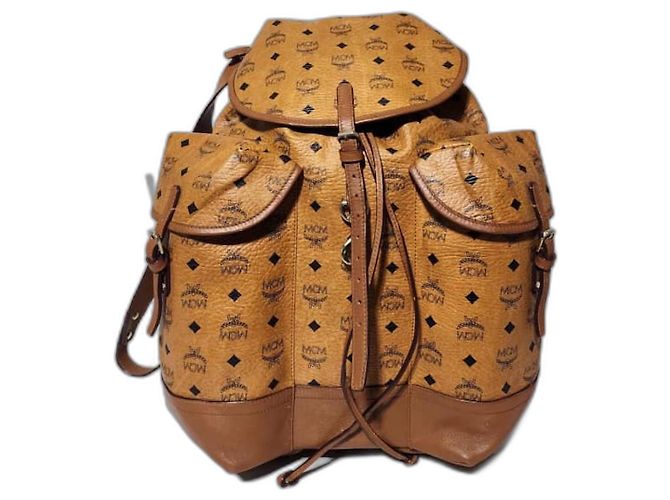 MCM Visetos Heritage Doppelpack-Rucksack Braun