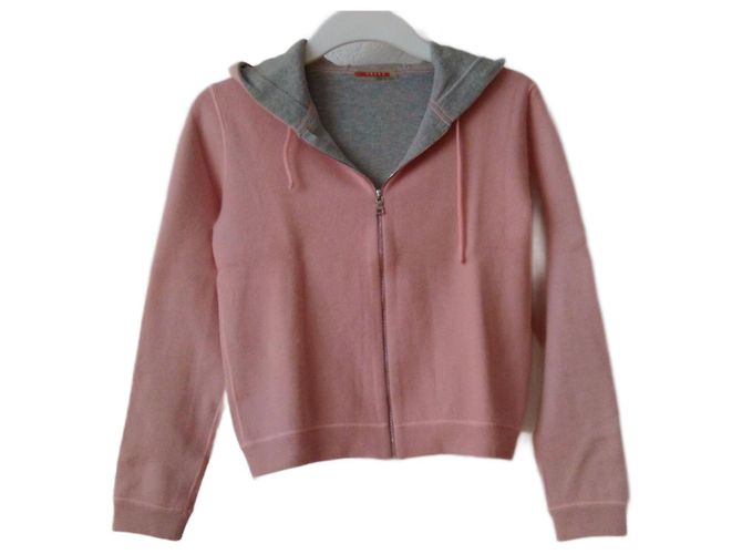 PRADA CASHMERE- UND BAUMWOLL-PULLOVER. Pink 