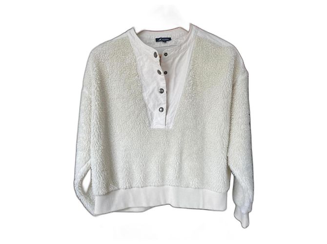 Soeur Faux-Fur Sweatshirt Größe 42 Aus weiß