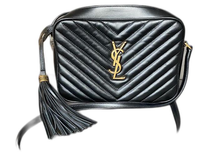 Borsa Lou Saint Laurent in pelle nera Nero