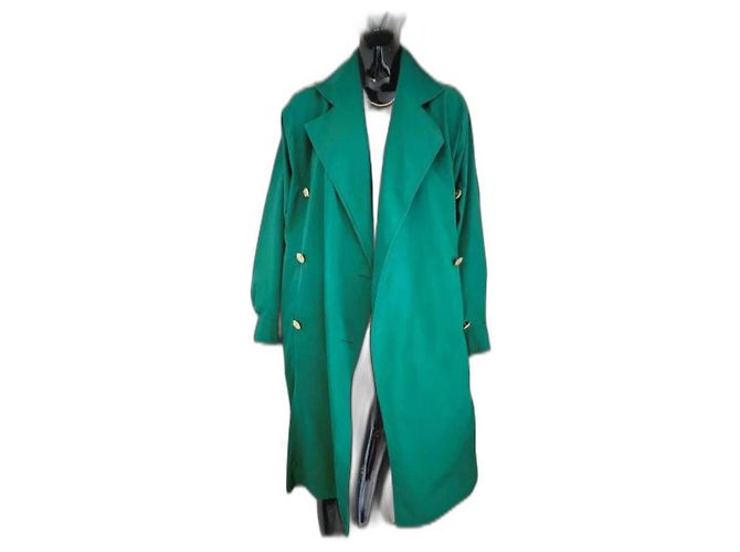 Trench Yves Saint Laurent Vert Clair Coton 