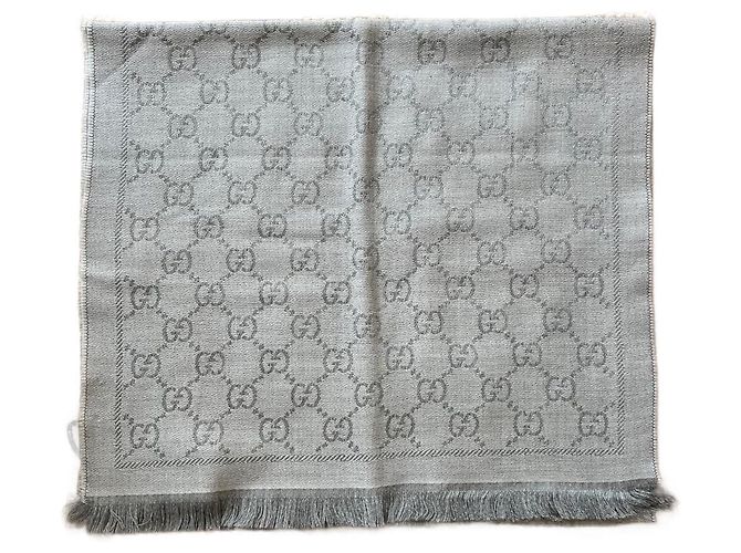 Sciarpa Gucci Monogramma Donna Grigia Grigio
