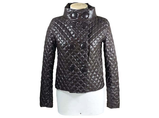 Giacca a Piuma Moncler Marrone