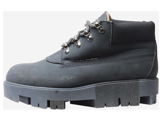 Acne Dark blue hiking boots - size EU 37