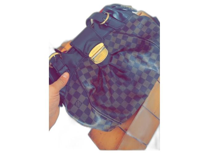 Sistina Louis Vuitton Sistine Handtasche aus Leder hellbraun dunkelbraun