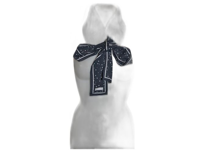 Gola Guy Laroche em ecopelúcia branca com bolinhas Branco Multicor