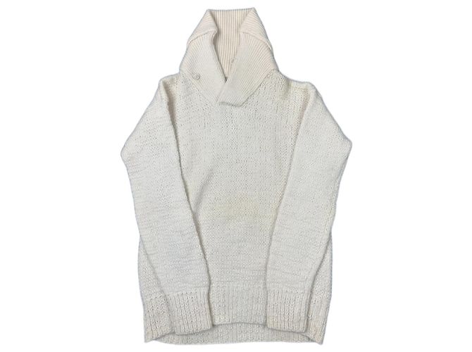 Maison Martin Margiela Martin Margiela Knitted White Turtleneck from the Fall Winter 2006. Cream