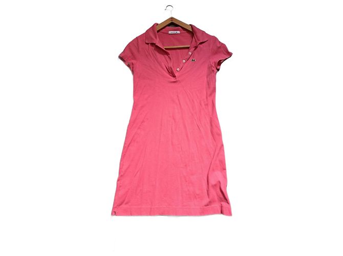 Vestido Lacoste de algodón rosa