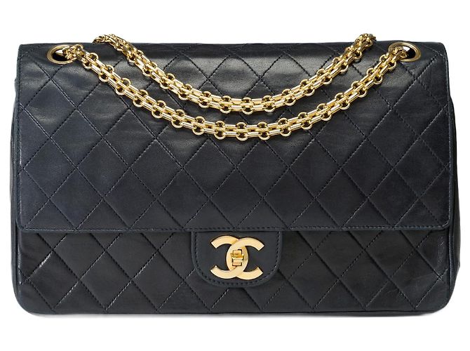 Mademoiselle Borsa CHANEL Timeless/Classique in Pelle Blu Navy - 121271438