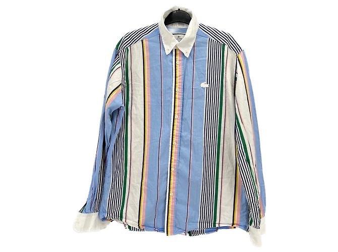 Camicie Lacoste Live T.EU (collo tondo / colletto) 39 Cotone Multicolore