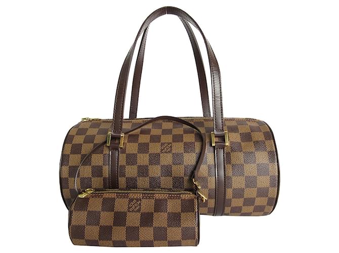 Bolsa de mão Damier Papillon Louis Vuitton Marrom Damier ebene Lona  ref.1606944