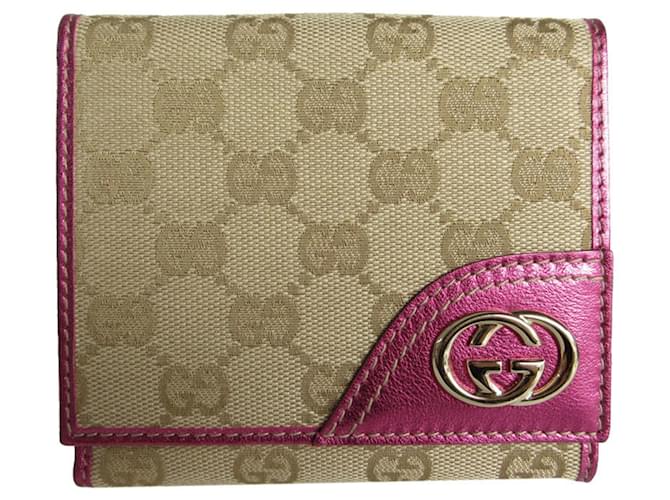 Gucci GG logo canvas 2024 and leather bifold wallet