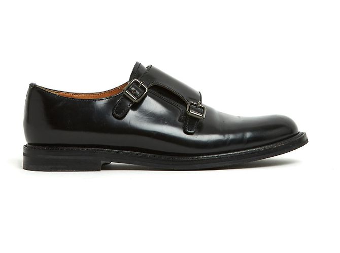 Church's Churchs Richelieu Lora EU38 Schwarze Leder Monk Strap Slipper UK5 US7.5