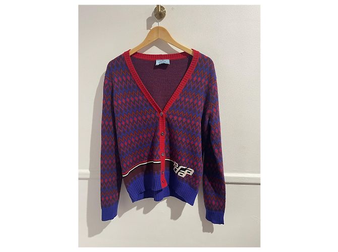 PRADA Strick T.International XS Wolle Blau