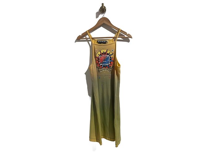 ACNE STUDIOS Vestidos T.Internacional XS Algodão Amarelo