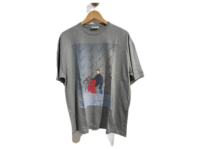 BALENCIAGA Tops T.Internacional XS Algodón Gris