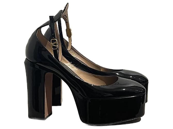 VALENTINO GARAVANI Heels T.EU 38 Leather Black ref.1608066