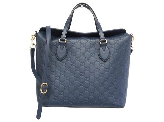 Bolsa de couro Guccissima para mulheres Azul