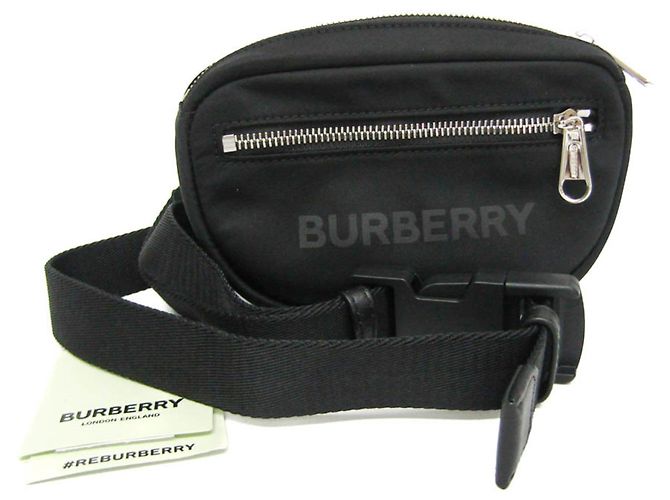 Bolsa de cintura de nylon Burberry Preto