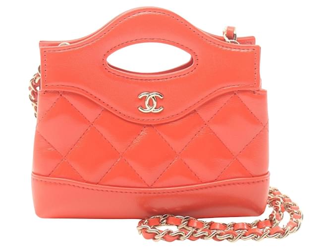 Timeless Chanel Matelassé Orange Leather  ref.1608823