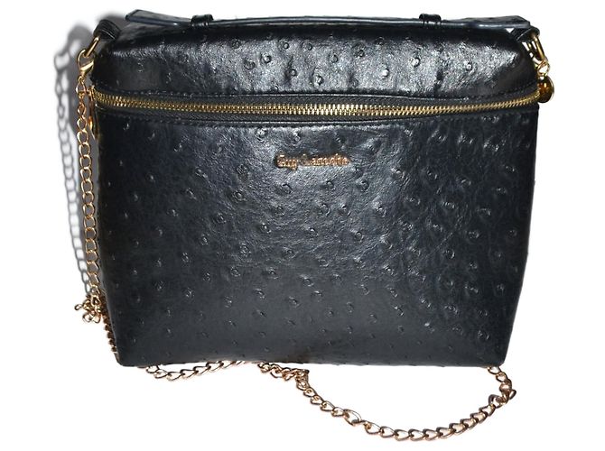 Bolso de mano Guy Laroche negro de cuero sintético con correa dorada