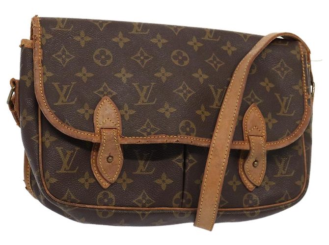 LOUIS VUITTON Monogram Gibeciere MM Bolsa de Ombro M42247 LV Auth ar12433 Monograma