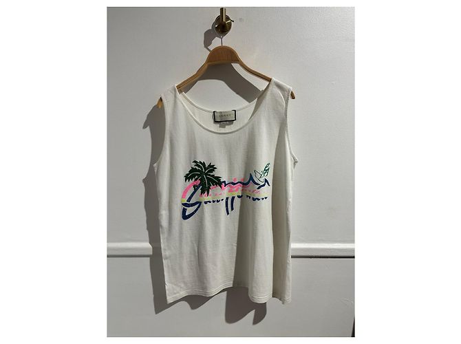 GUCCI Tops T.Internacional XS Algodón Blanco