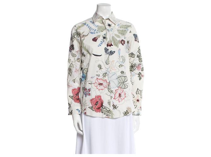 Gucci Seidentop in Weiß