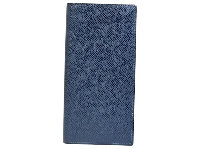 Louis Vuitton Brazza Blue Leather  ref.1610400