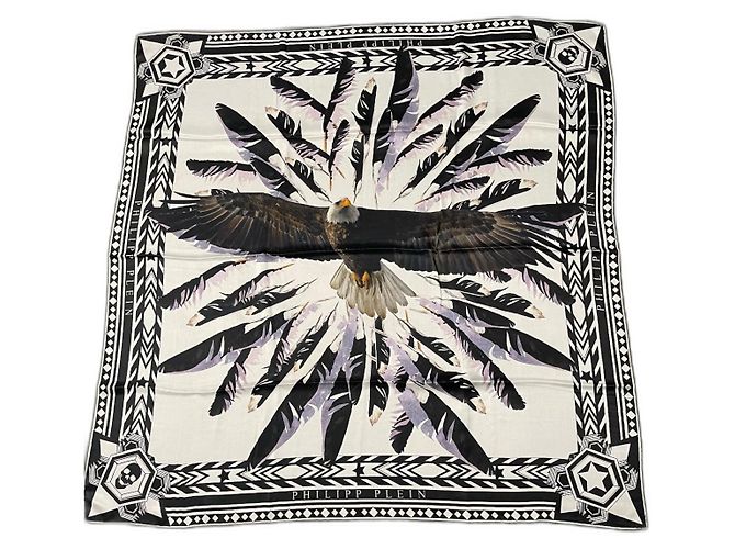 Sciarpa in seta multicolore Philipp Plein 96x96cm