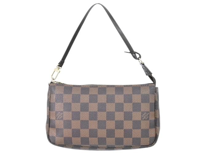 Pochette acessórios Louis Vuitton Marrom Lona  ref.1610708