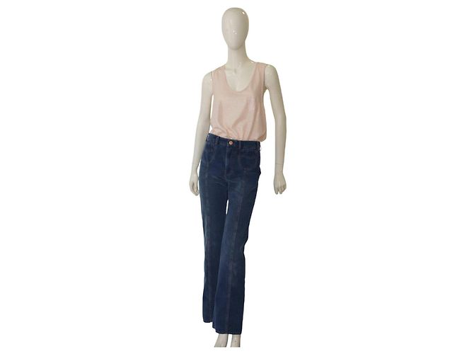 See by Chloé Pantaloni in velluto blu