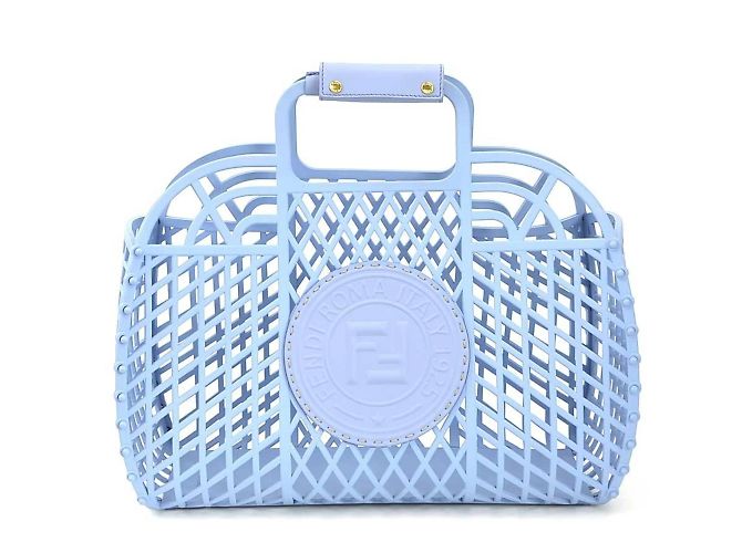 Borsa Fendi Cesta Media Blu