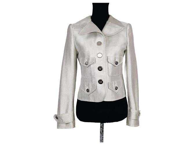 Escada giacca argento 1990s