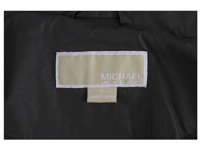 Giacca Trench Michael Kors Khaki e Nero XL Cachi