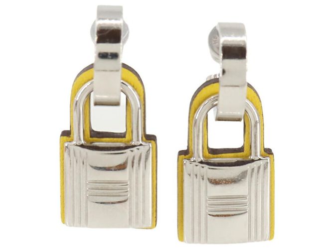Hermès Orecchini Hermes O'Kelly Argento Giallo
