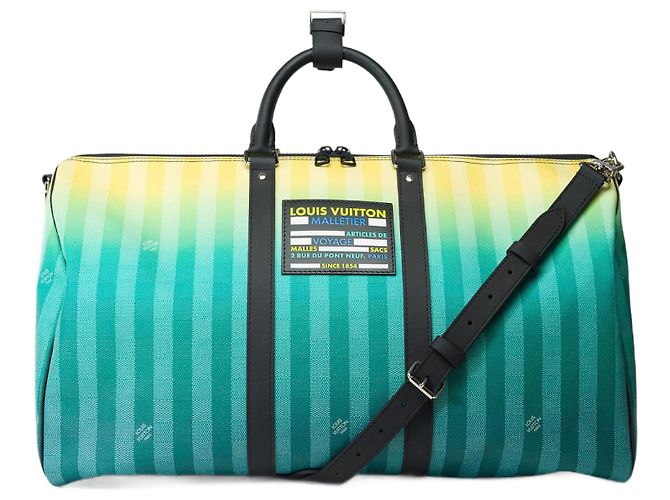 Bolsa LOUIS VUITTON Keepall em Lona Turquesa - 102090