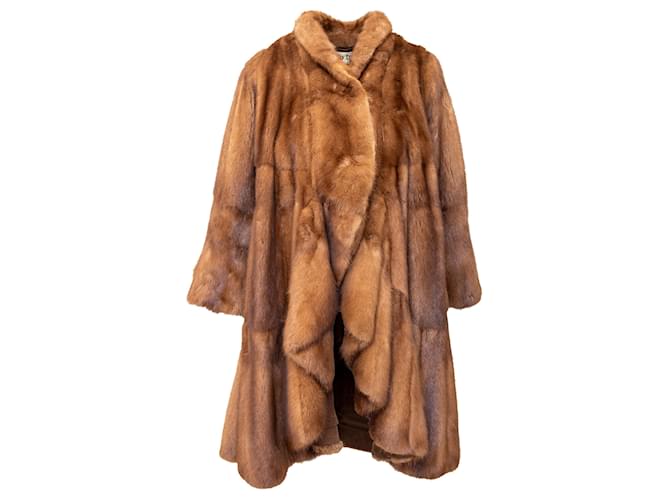 Autre Marque Carlo Tivioli Mink Fur Coat Brown  ref.1612357