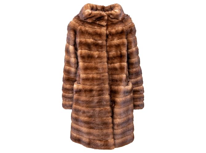 Autre Marque Carlo Tivioli Fur Coat Brown  ref.1612358