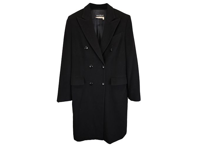 Salvatore Ferragamo Casaco duplo clássico Ferragamo em lã azul marinho