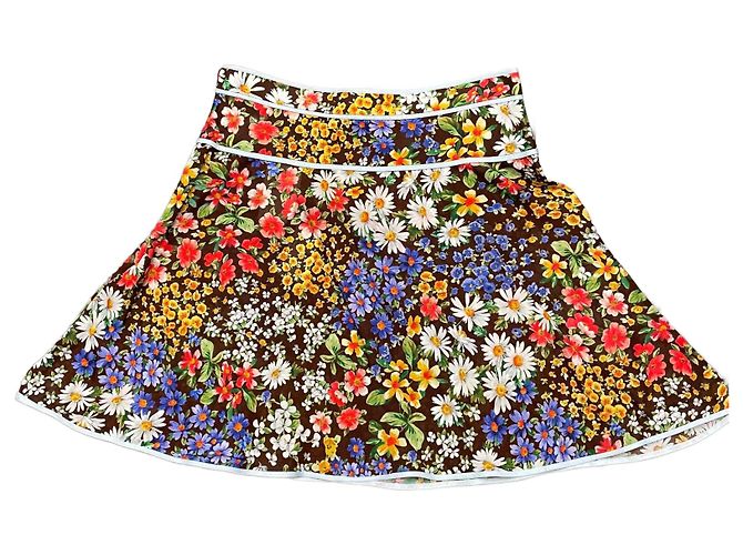 Saia evasê de viscose Dsquared2 Multicor