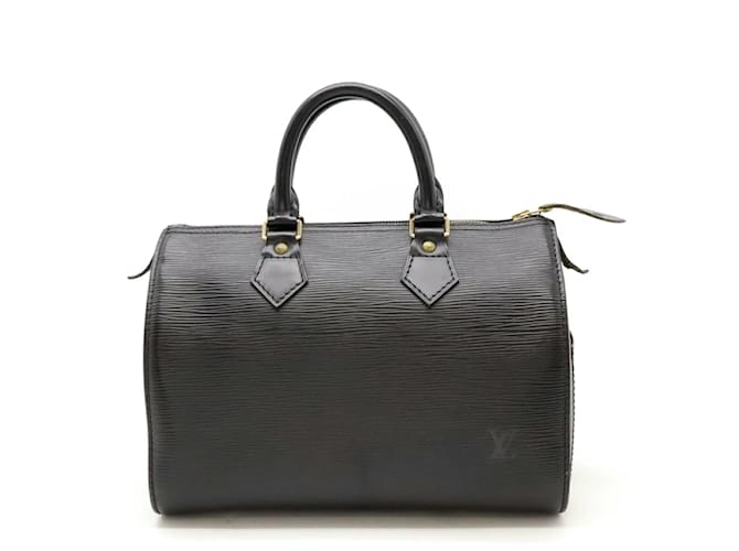 Louis Vuitton Epi Speedy 25 Handbag Black Leather  ref.1612760