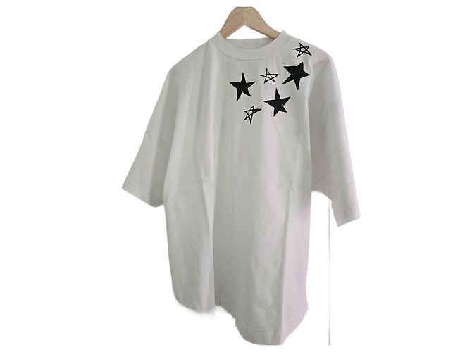 Chemise Palm Angels Blanche en Coton avec Étoiles