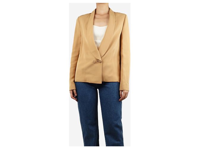 Chloé Brown double-breasted blazer - size UK 8 Beige