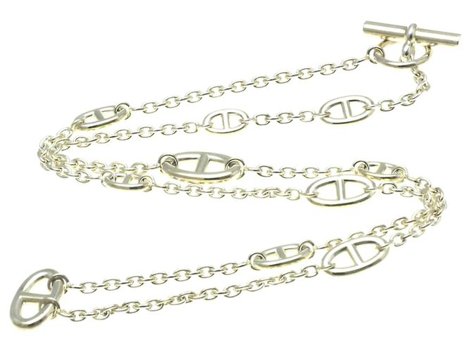 Chaîne d'ancre Hermès Collar de Péndulo Chaine d'Ancre en Plata 925 Hermes
