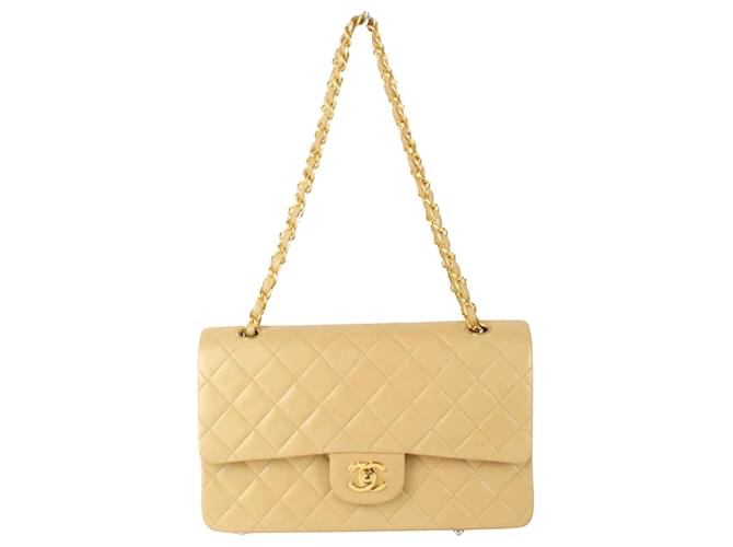Chanel Timeless Beige Leather  ref.1613487